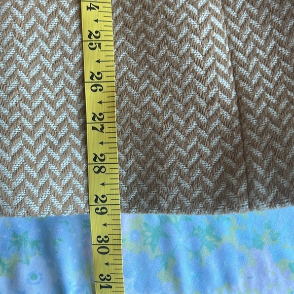 Anine Bing | Fishbone Double Breasted Tan & Cream Blazer Jacket Wool Blend XL - Picture 11 of 11